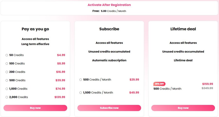 AILab Tools pricing plans