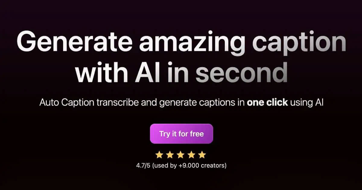 AutoCaption - Detailed Review, Features, Prices And Alternativess