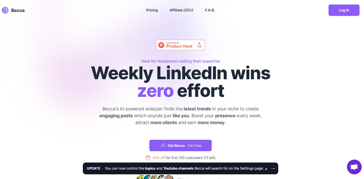 Becc.ai: AI-Powered LinkedIn Posts - Weekly Wins, Zero Effort