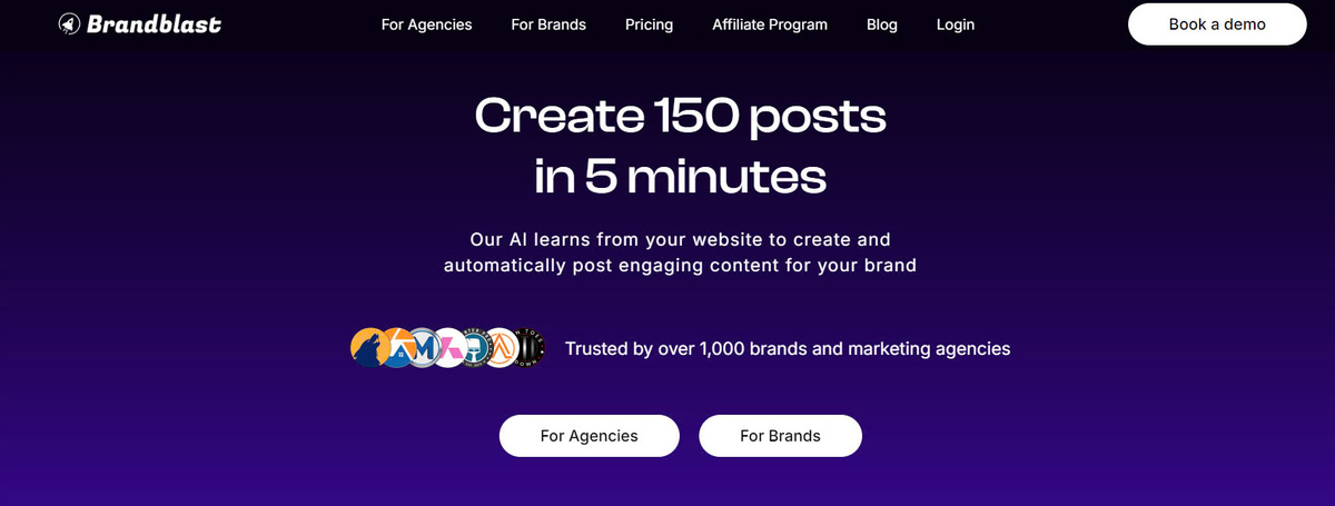 Brandblast.ai: AI-Powered Social Media Content for Brands & Agencies