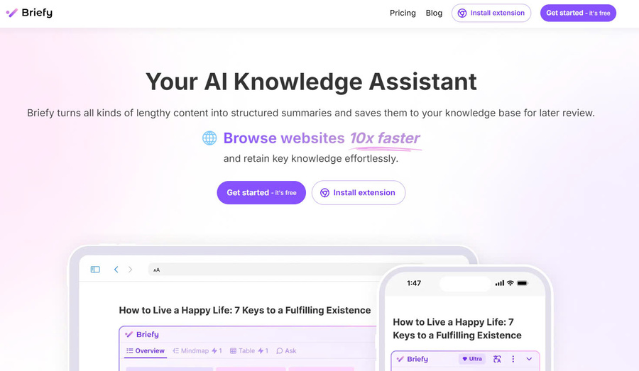 Briefy - The best AI briefer for you