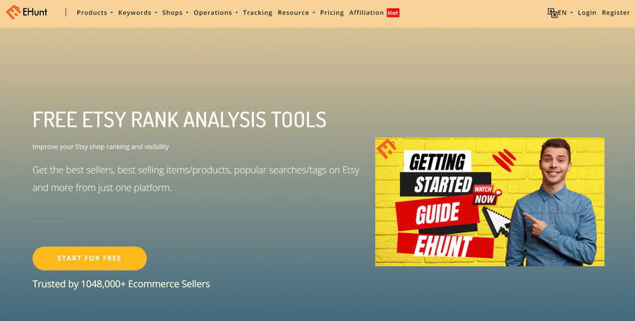 Etsyhunt Etsy Store Analysis and Optimization Tools