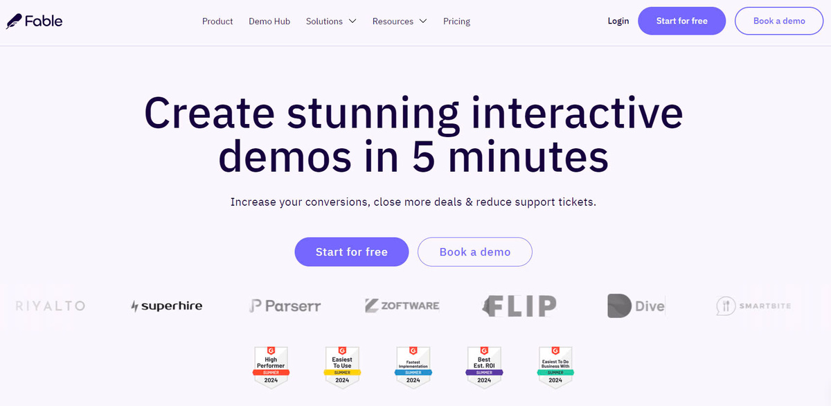 Fable  Create engaging demos and drive conversions