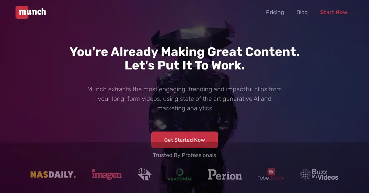 Getmunch Reuse Video, Video AI, Create Short Clips, Social Media