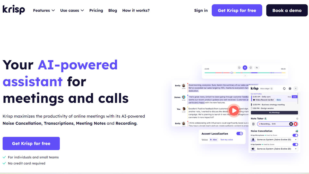 Krisp | Details, Pricing, & Features