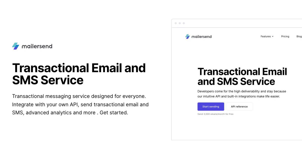 MailerSend Discover the unprecedented efficiency of MailerSend