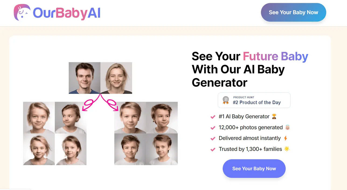 OurBabyAI AI Baby Generator Face Prediction, AI Baby Photo