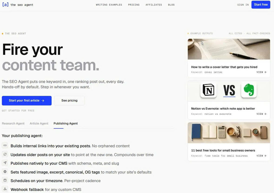 Review of The SEO Agent: Automating SEO, Ranking on Google Without Writing Articles