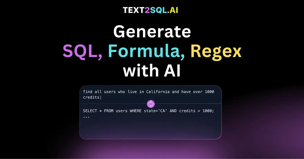 Text2SQL.AI | Details, Pricing, & Features