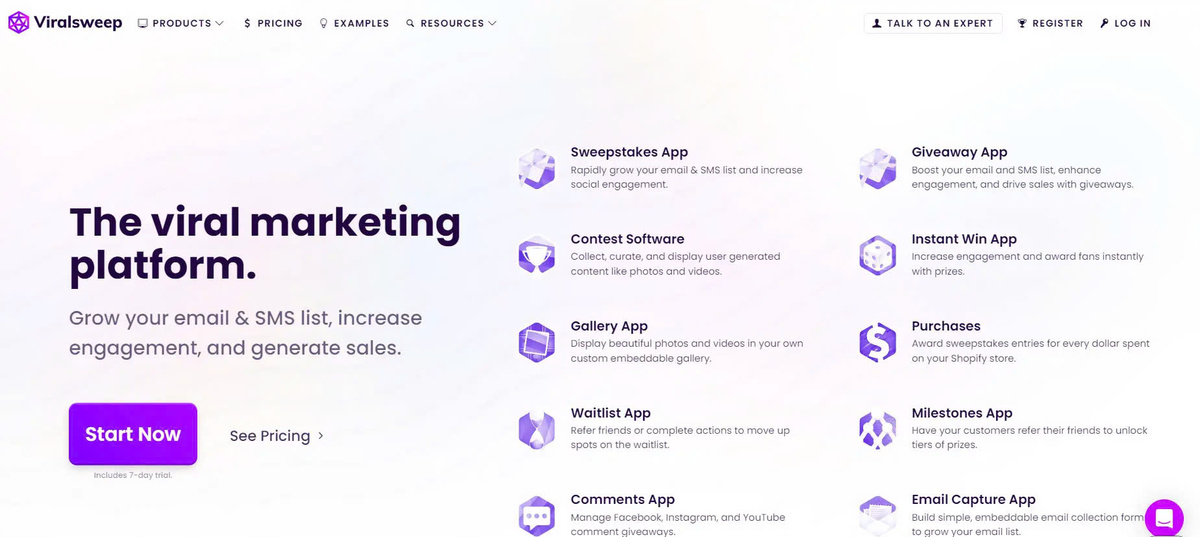 ViralSweep: Platform for Explosive Growth through Viral Marketing