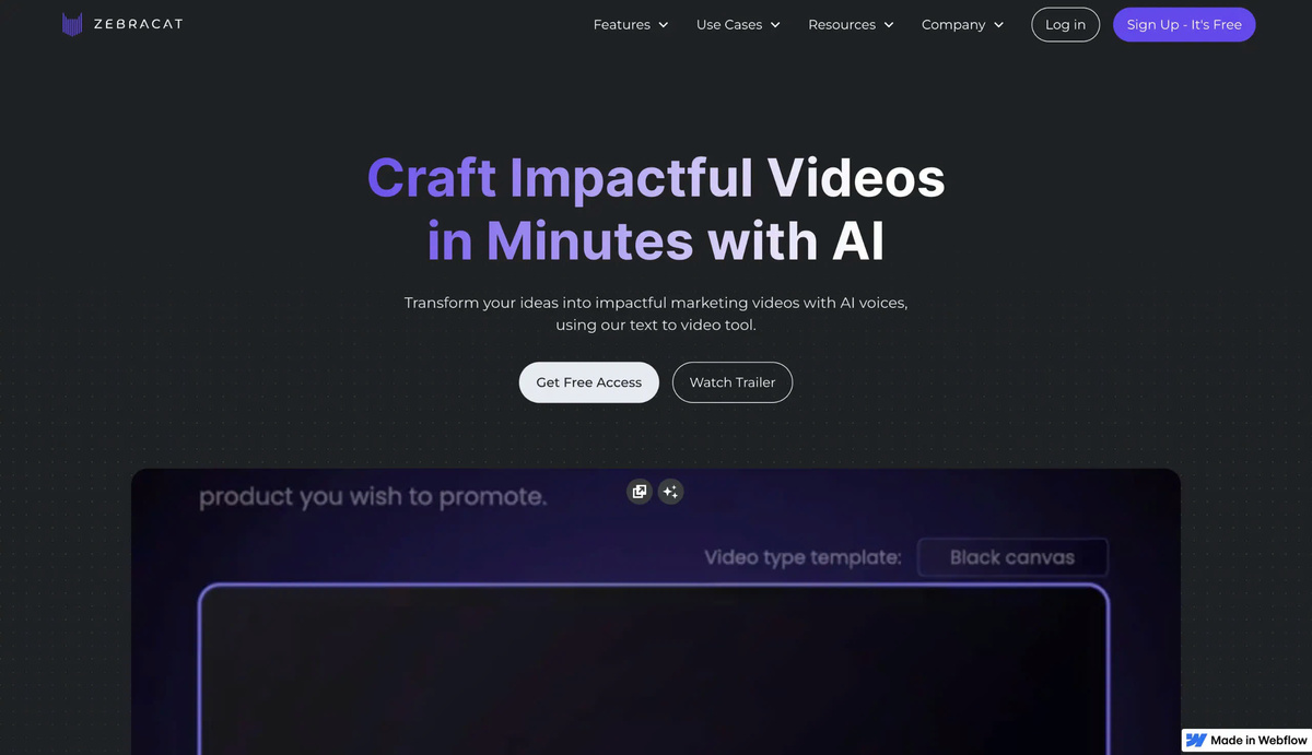 Zebracat Artificial Intelligence Tool for Effective Video Marketing